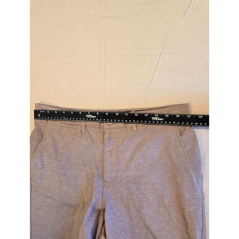 Johnnie O Mens Hybrid Walk Shorts Tan‎ Heathered Quick Dry Flat Front Size 34 - Picture 9 of 9